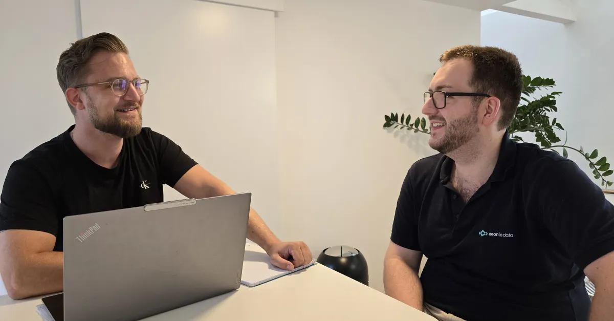 Ruben Steinborn (SAP Berater und Ex-IT-Recruiter) und Max König (Geschäftsführer von Aeonic Data)